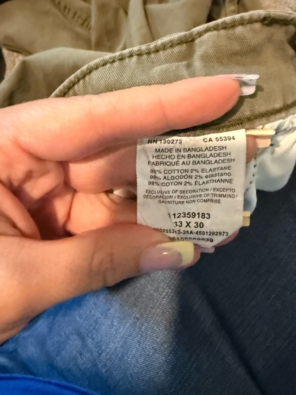 Wrangler Men’s Olive Green Cargo Pants with Utility Pockets - Picture 5 of 6